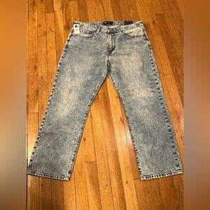 NWT Gap Mens Straight Leg Jeans Sz 36x30 Acid Wash